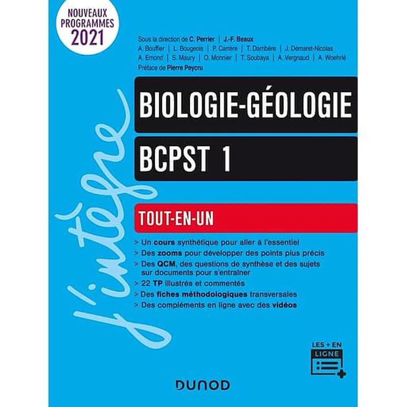 Biologie et géologie : BCPST 1 : nouveaux programmes 2021