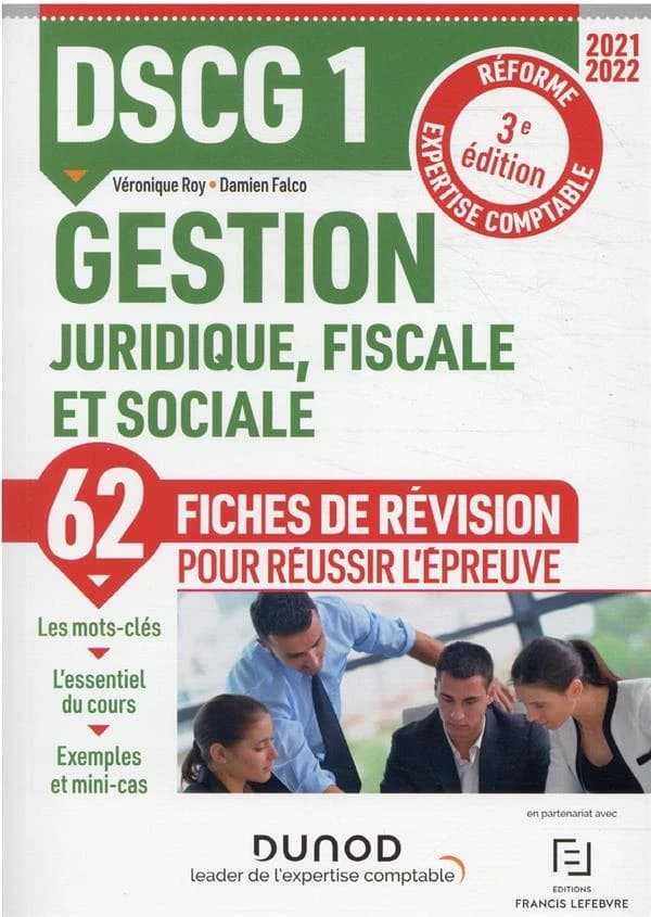 Gestion juridique, fiscale et sociale : fiches de révision (3e éd., 2021-2022) Véronique Roy,... Damien Falco,...