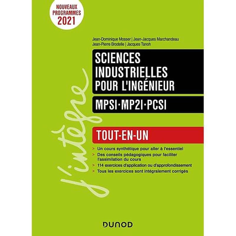 Sciences industrielles pour l'ingénieur : MPSI, MP2I, PCSI : tout-en-un