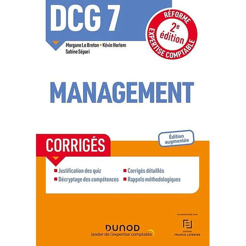 Campus DCG 7 Management - Corrigés