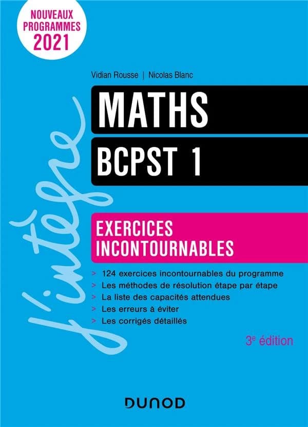 Maths, BCPST 1 (3e éd.) Vidian Rousse, Nicolas Blanc