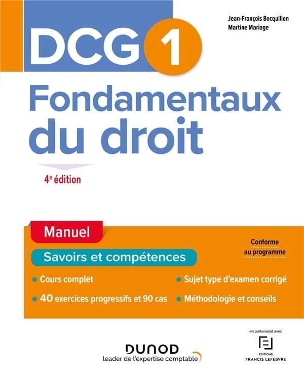 Fondamentaux du droit (4e éd., conforme au programme) Jean-François Bocquillon,... Martine Mariage,...
