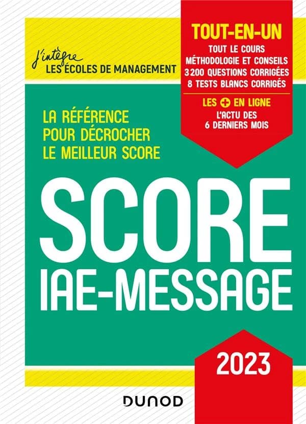 Score IAE-Message ([Éd.] 2023) M.-V. Speller, B. Priet, M.-A. Durand... [et al.]