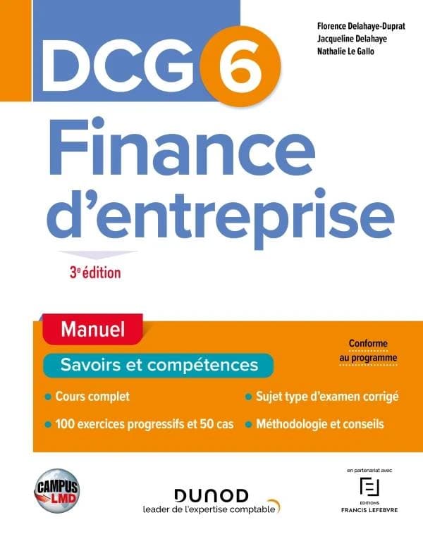 CAMPUS DCG 6 FINANCE D'ENTREPRISE DCG 6 -1 DCG 6 FINANCE D'ENTREPRISE
