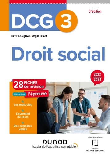 Droit social : fiches de révision (5e éd., 2023-2024) Christine Alglave,... Magali Lafont,...