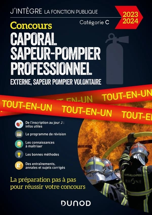 Concours caporal sapeur-pompier professionnel : externe, sapeur-pompier volontaire
