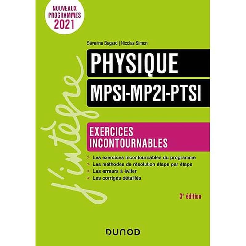 Physique MPSI-MP2I-PTSI - Exercices incontournables