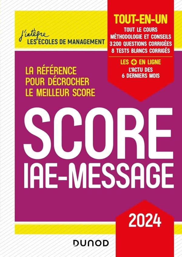 Score IAE-Message ([Éd.] 2024) M.-V. Speller, B. Priet, M.-A. Durand... [et al.]