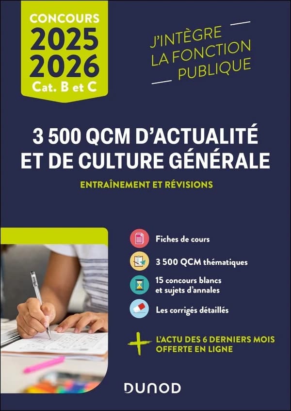 3500 QCM d'actualité et de culture générale : entraînement et révisions