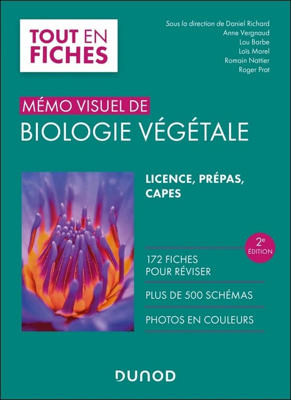 Mémo visuel de biologie végétale (2e éd. mise à jour et enrichie) sous la direction de Daniel Richard,... ; [par] Anne Vergnaud,... Lou Barbe,... Loïs Morel,... [et al.]