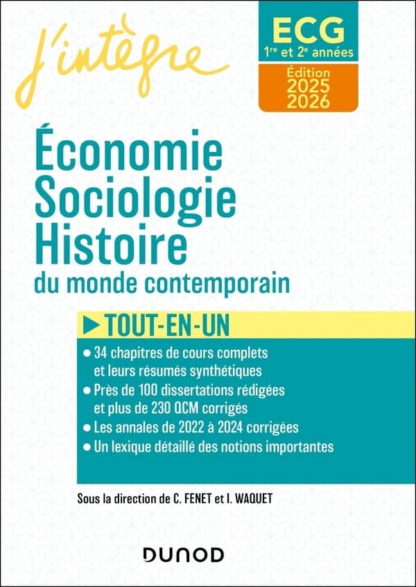 Économie, sociologie, histoire du monde contemporain (Éd. 2025-2026) sous la direction de Catherine Fenet et Isabelle Waquet