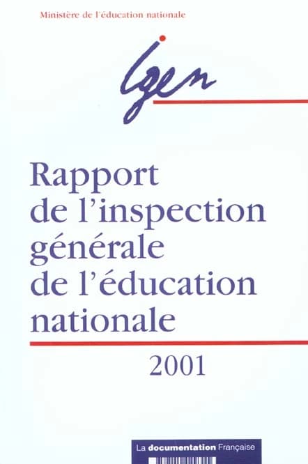 Rapport de l'inspection générale de l'éducation nationale (édition 2001)