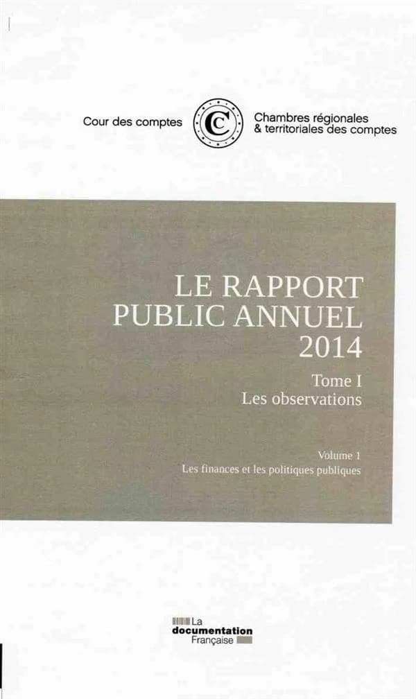 Rapport public annuel Cour des comptes