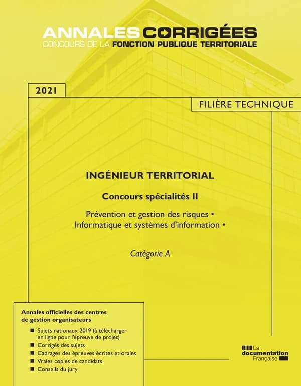 Ingénieur territorial ; concours spécialités II (édition 2020)