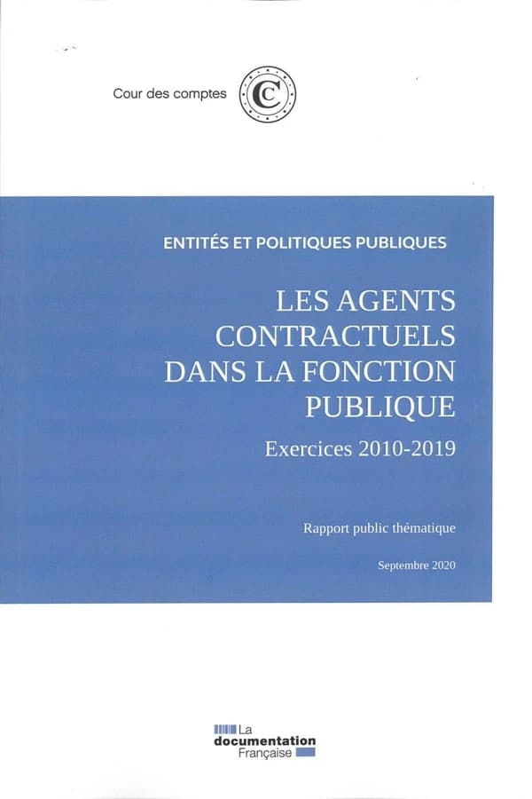 Les agents contractuels dans la fonction publique : exercices 2010-2019 : rapport public thématique