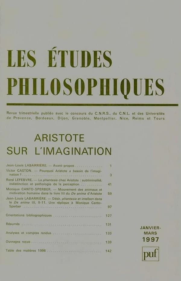 Revue Les études philosophiques n.1997