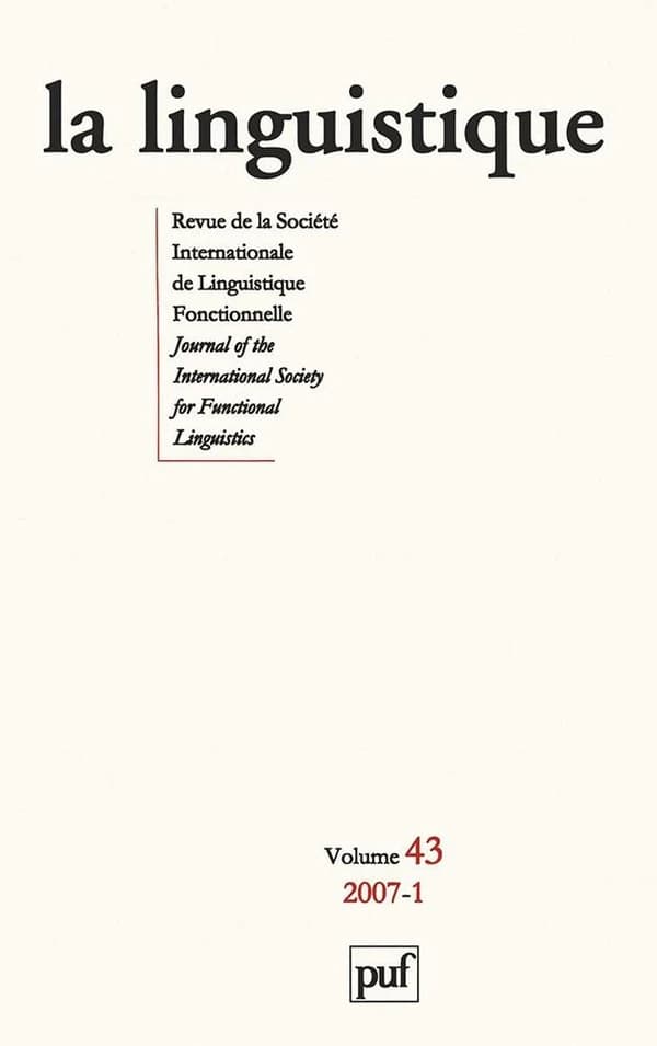 Revue La Linguistique n.43