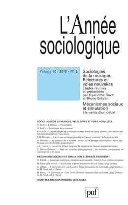 Revue L'Année sociologique n.60