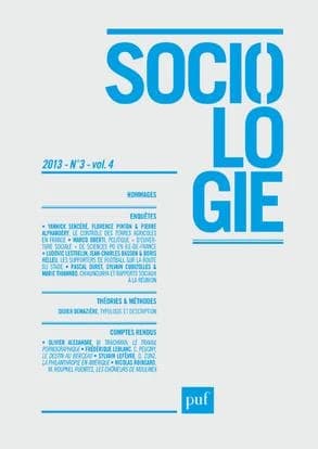 Sociologie Volume 4 N° 3