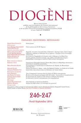 REVUE DIOGENE n.246 : t.247 ; passages, frontières, métissages