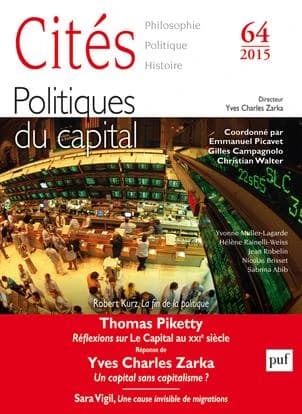 REVUE CITES Tome 64 : politiques du capital