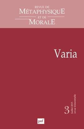 Revue de métaphysique et de morale n.2015