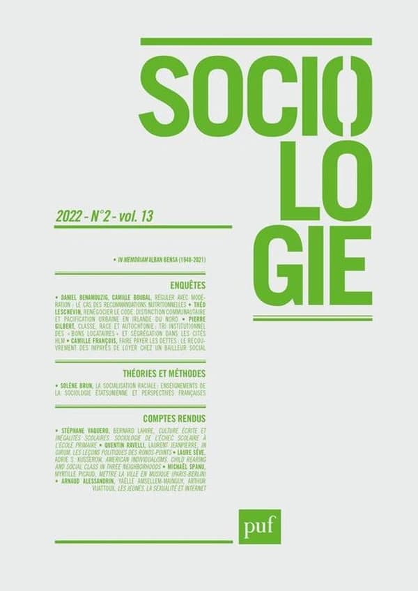 REVUE SOCIOLOGIE n.2 (édition 2022)