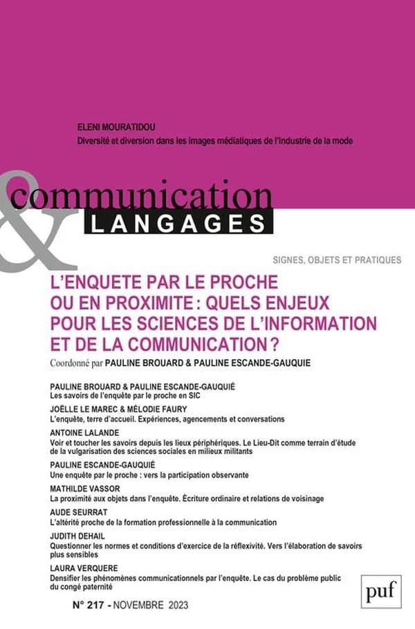 L'enquête par le proche ou en proximité : quels enjeux pour les sciences de l'information et de la communication ?
