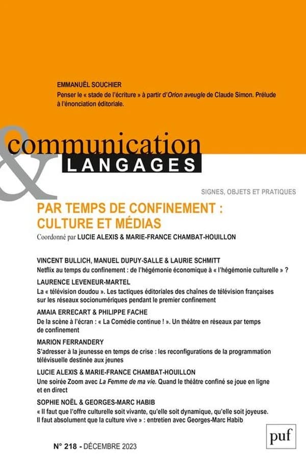 Par temps de confinement : culture et médias (édition 2023)
