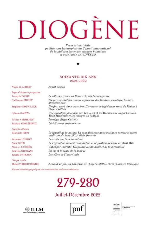 Diogène : soixante dix ans 1952-2022