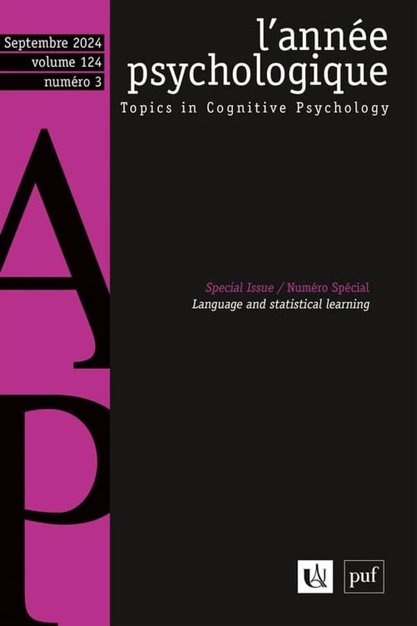 Revue l'année psychologique n.124 : Langage and statical learning (édition 2024)
