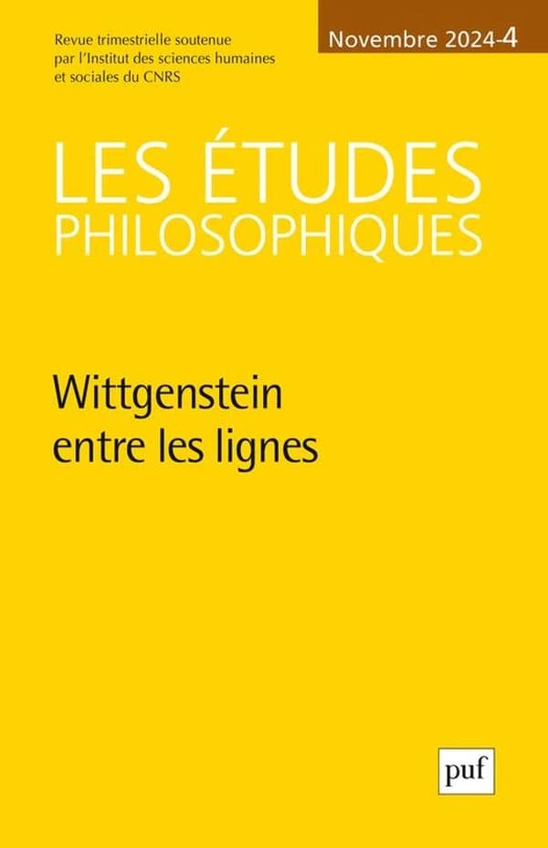 Revue Les études philosophiques n.4 : Wittgenstein entre les lignes