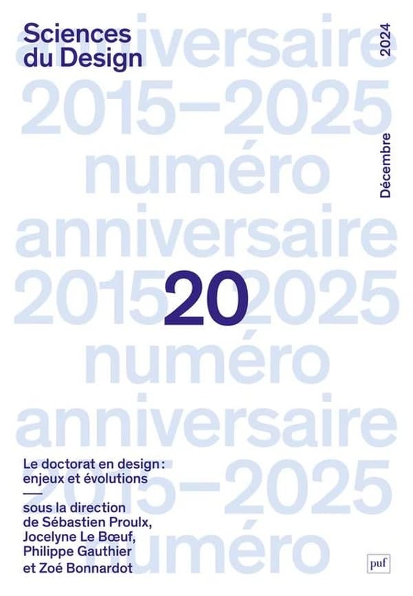 SCIENCES DU DESIGN Tome 20 : Le doctorat en design : enjeux et évolutions