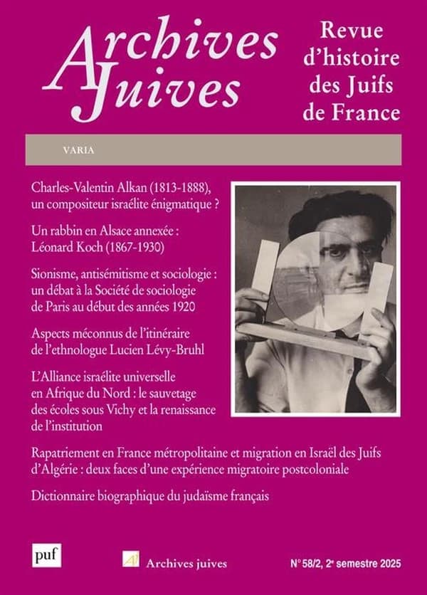 Archives juives n° 58-2 (2e semestre 2025) : Varia
