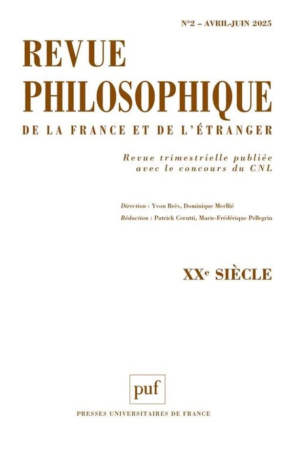 Revue philosophique 2025, t. 150(2)