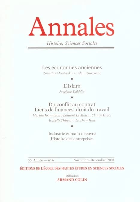 ANNALES HISTOIRE SCIENCES SOCIALES n.56
