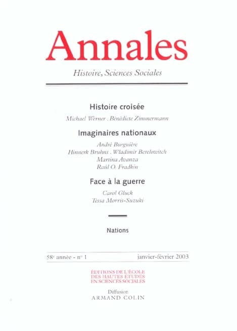 ANNALES HISTOIRE SCIENCES SOCIALES n.58