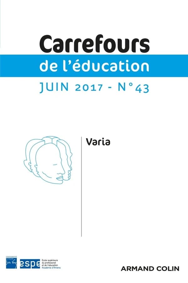 Carrefours de l'éducation n.43 : juin 2017