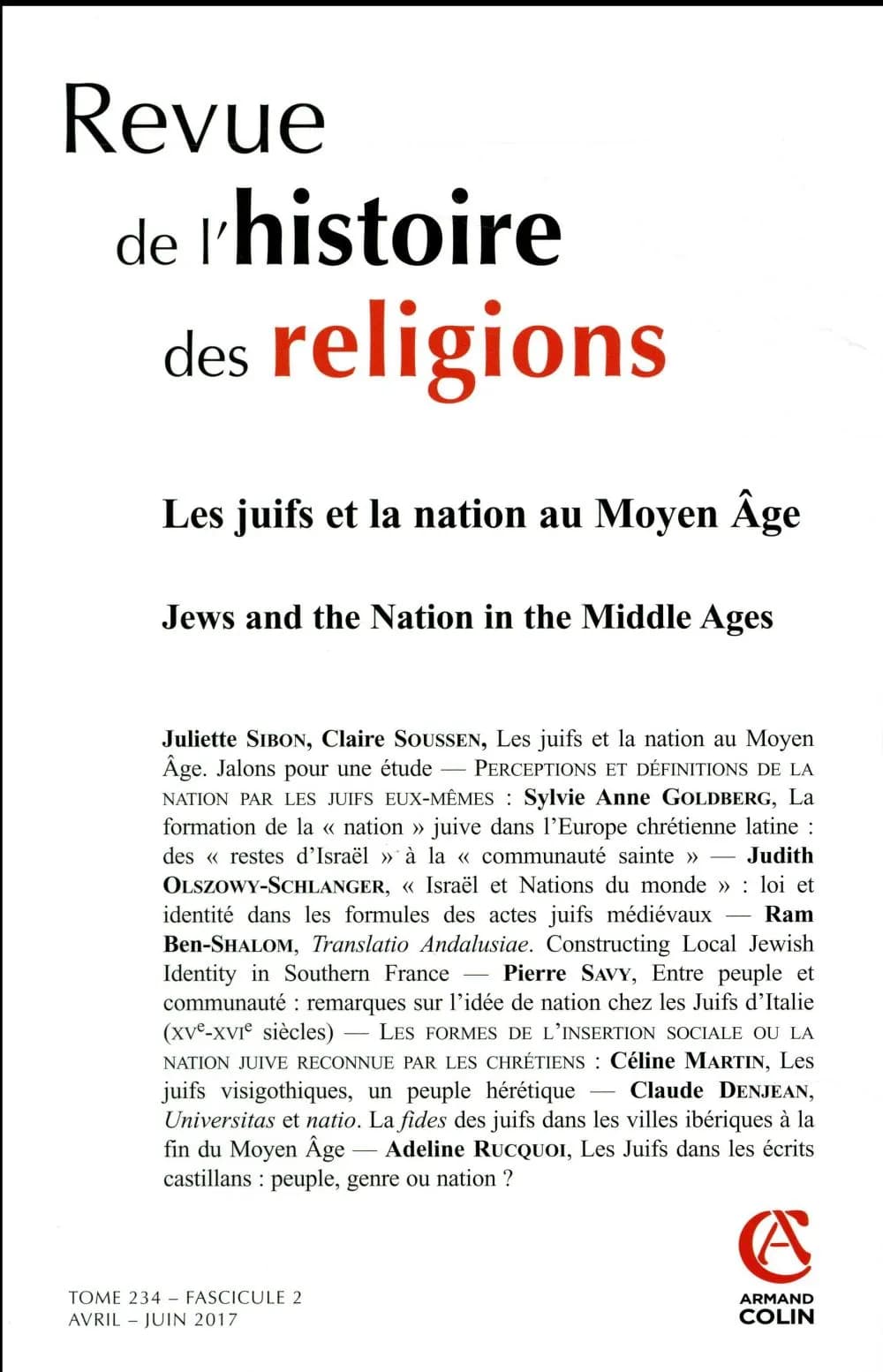 Revue de l'histoire des religions n.2