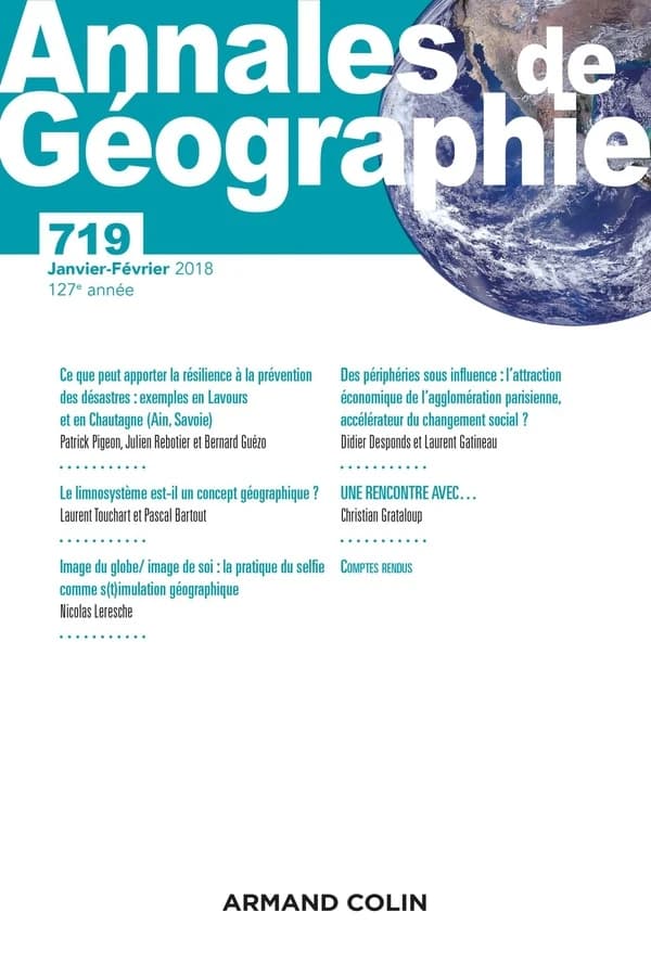 Revue Annales de géographie n.719 : janvier-février 2018