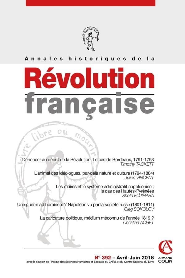 Annales historiques de la révolution française n.392 : avril