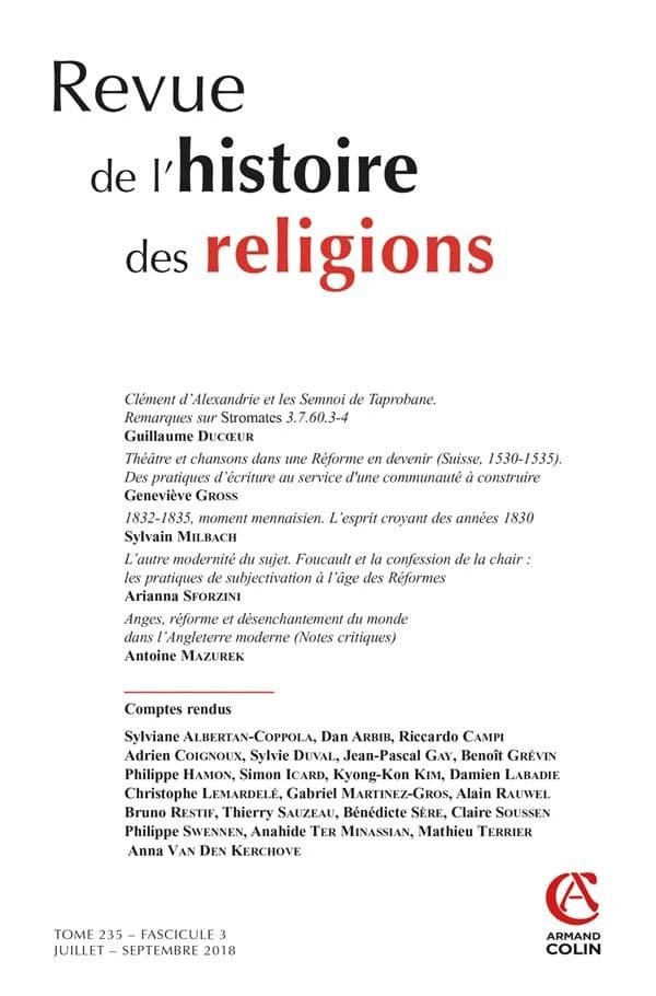 Revue de l'histoire des religions : juillet
