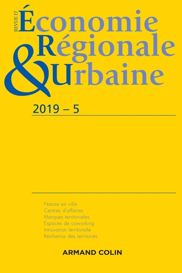 Revue d'économie régionale et urbaine n.2019-5 : varia