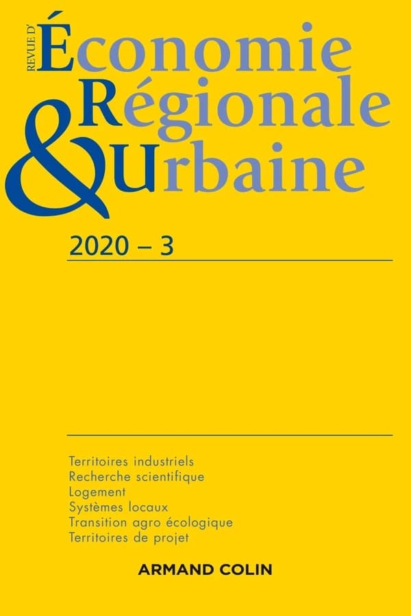 Revue d'économie régionale et urbaine n.2020-3 : varia