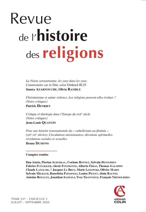 Revue de l'histoire des religions n.237 : 3