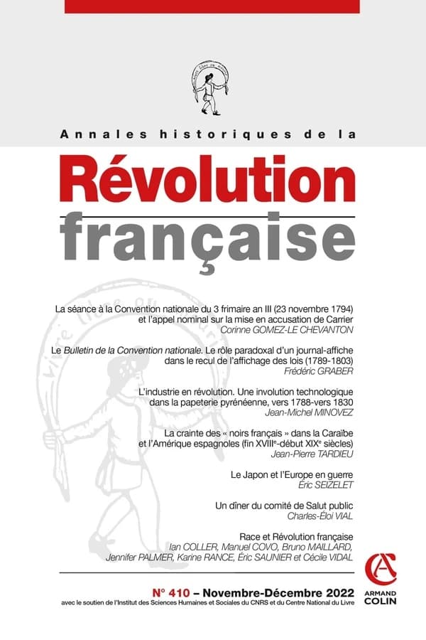 Annales historiques de la révolution française n.410 : novembre-décembre 2022