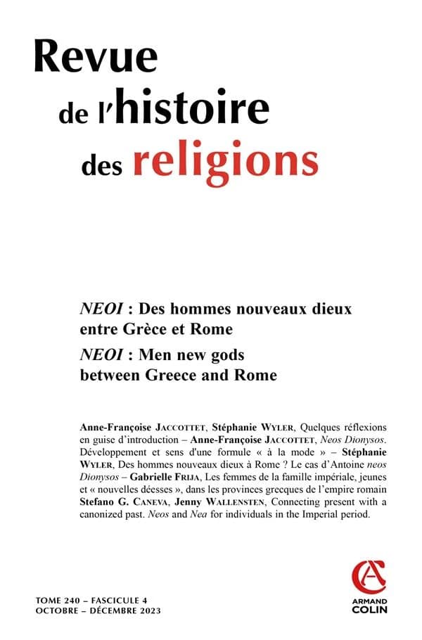 Revue de l'histoire des religions n.240