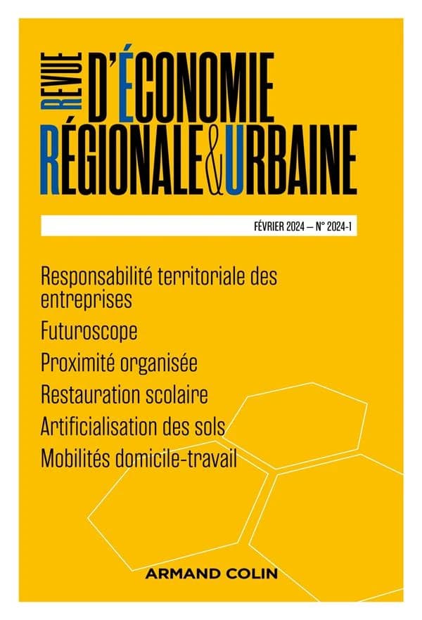 Revue d'économie régionale et urbaine n.2024
