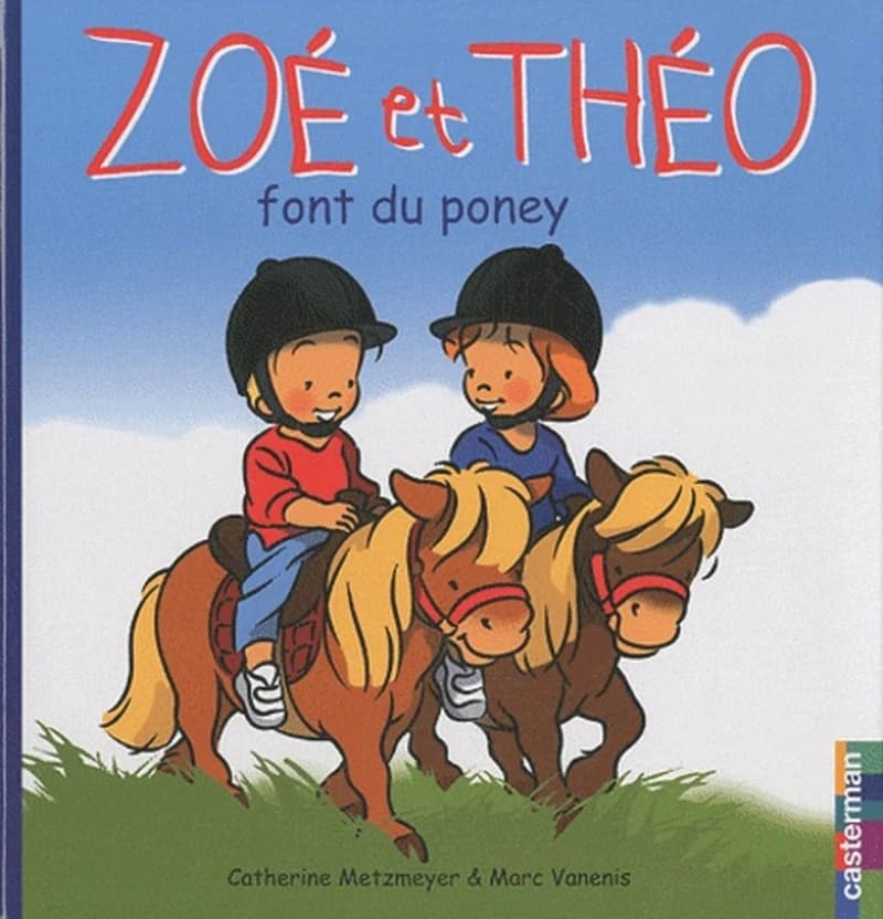 Zoé et Théo font du poney