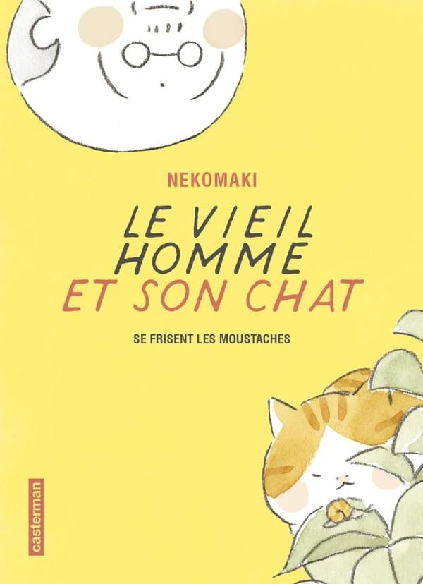 Le vieil homme et son chat se frisent les moustaches